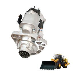 Motor de Partida Com Relé Auxiliar Para Caterpillar & Cummins & Hyundai Pavimentadora - Esteira - Pá Carregadeira - Escavadora - Maquinas Florestai