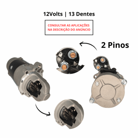 Motor de Partida para Mitsubishi L200 Turbo Diesel 2.4 - Imagem 2