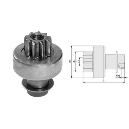 Impulsor de partida 9T para Seat Arosa - Cordoba - Ibiza II & Volkswagen Lupo - Polo - Imagem 2